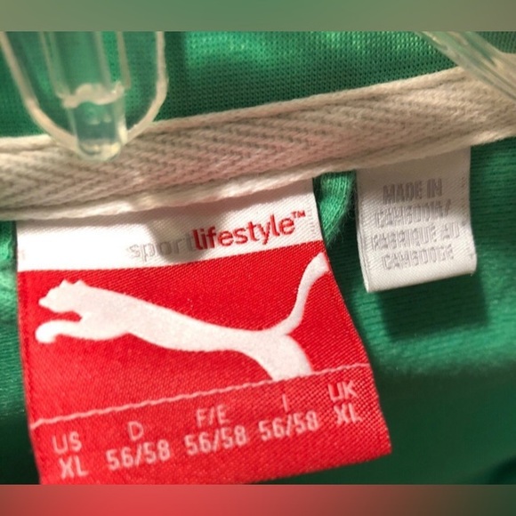 Men’s Puma track jacket size XL green / black / white - Picture 4 of 5